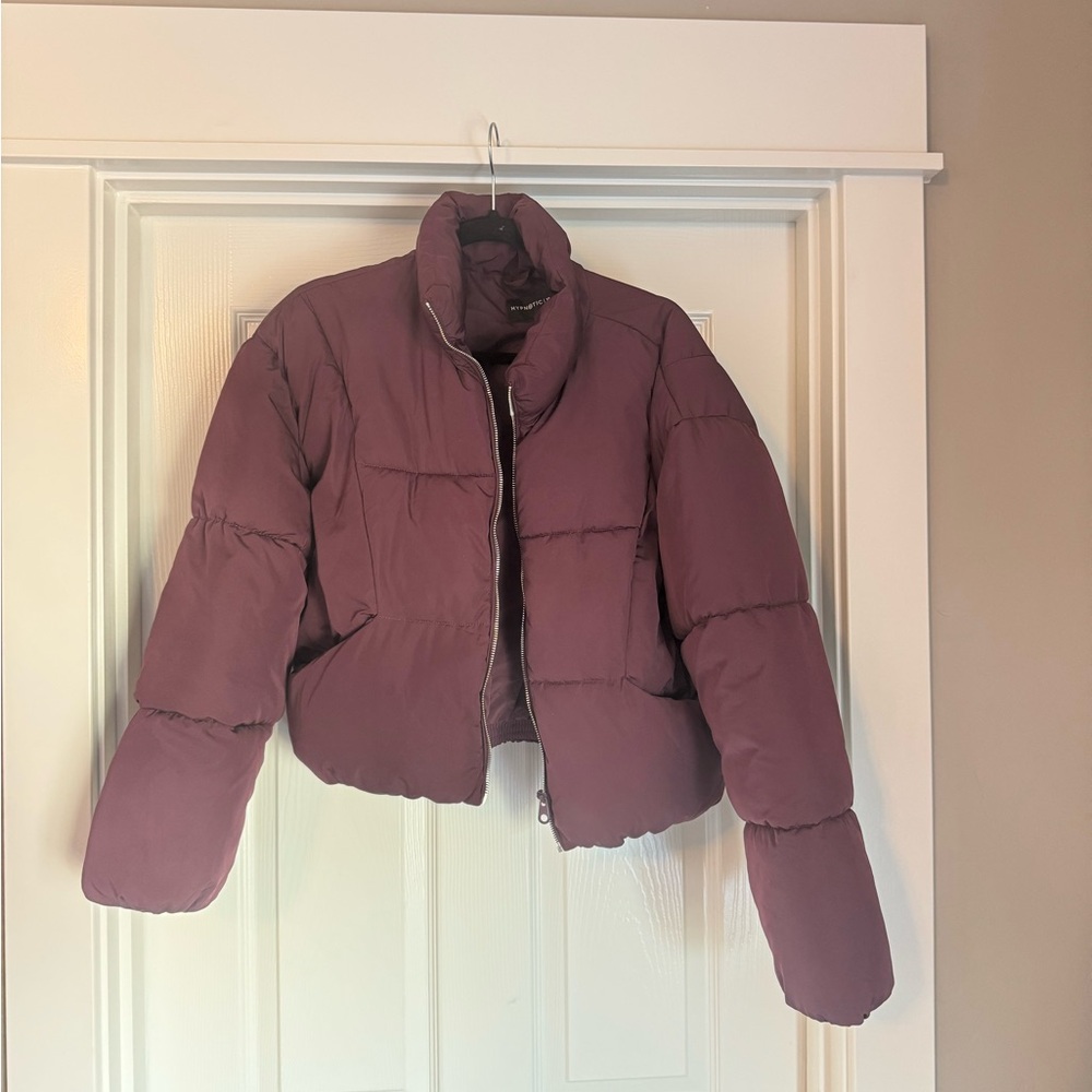 Women's Maroon Puffer Jacket